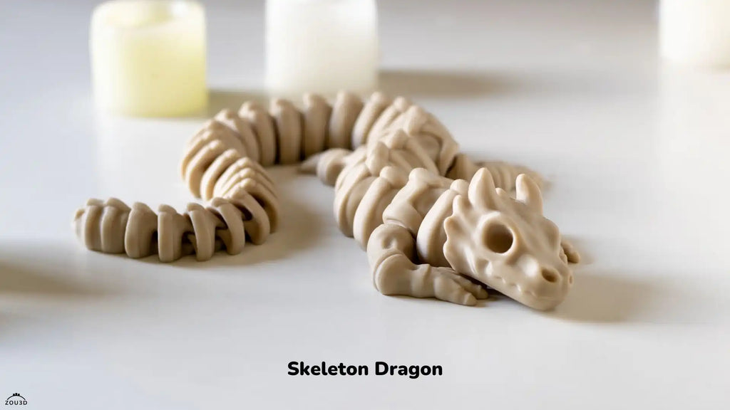 Dragón esqueleto 3D en PLA